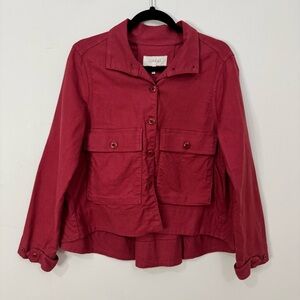 The Great. The Swing Army Jacket Rose Red Size 1